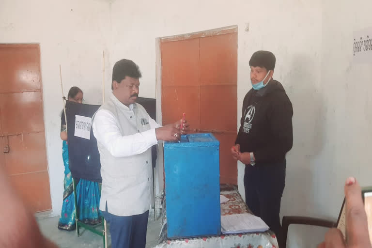 Panchayat Polls: ଭୋଟ ଦେଲେ ନବରଙ୍ଗପୁର ବିଧାୟକ ସଦାଶିବ ପ୍ରଧାନ