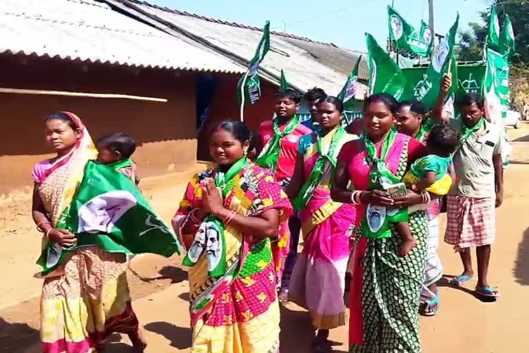 jmm candidate campaign for zilla parishad election in mayurbhanj