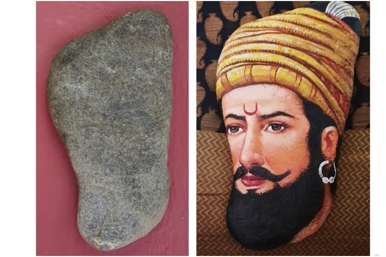 शिवाजी महाराजांचे दगडावर शिल्प