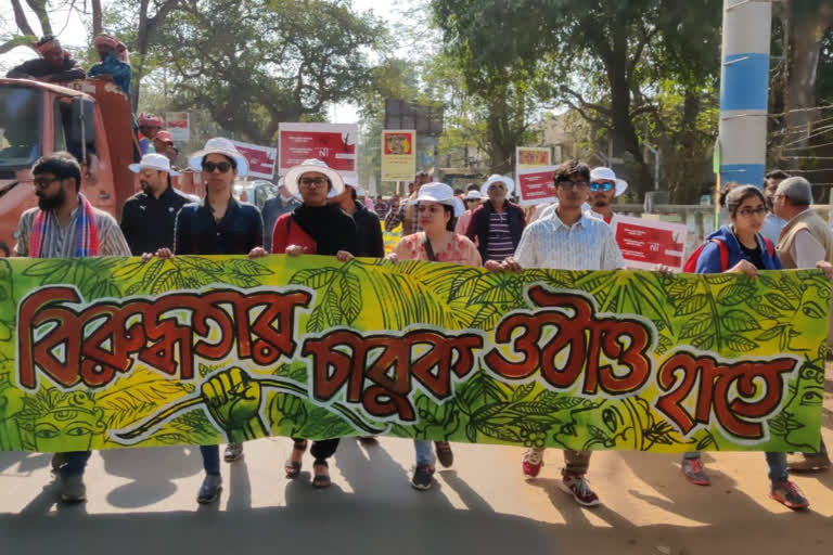 organization protest against Deucha Pachami Project