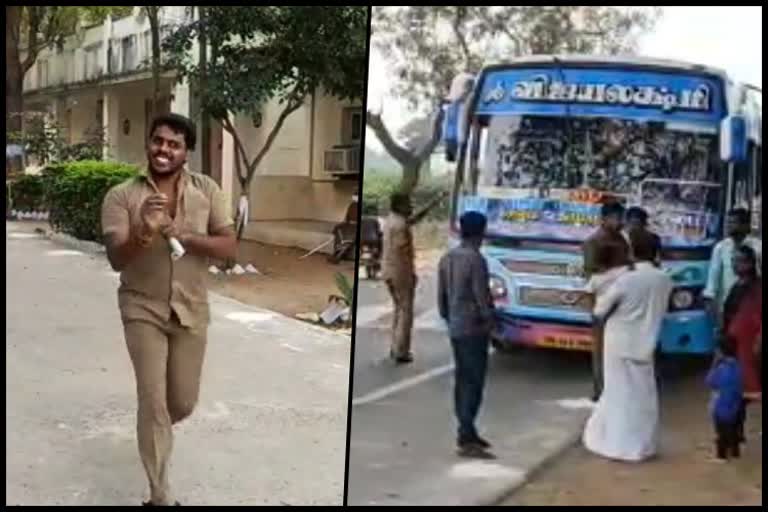 bus driver casts his vote