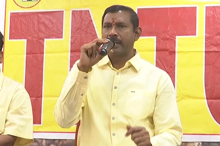 tdp leader palla srinivas rao fires on cm jagan over steel plant privatisation