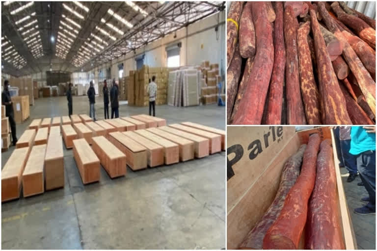 Customs seize red sandalwood worth 2.4 crore in Bengaluru