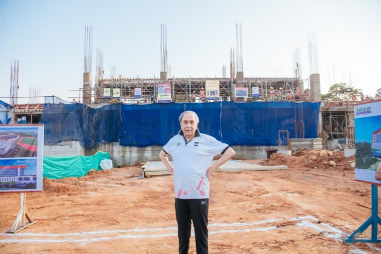 CM Naveen Pattnaik reviewed various sports infrastructure projects worth Rs 300 crore in Kalinga Stadium.  The indoor athletic stadium which was reviewed by CM is the first indoor athletic stadium in the country