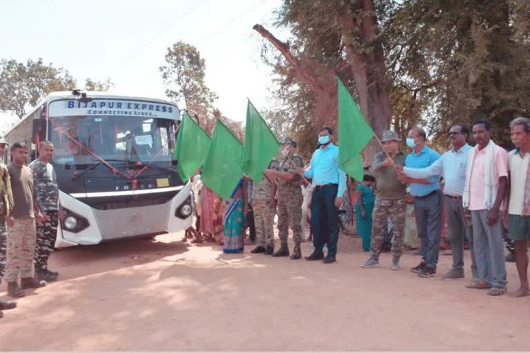 Bus service in Naxal areas of Bijapur