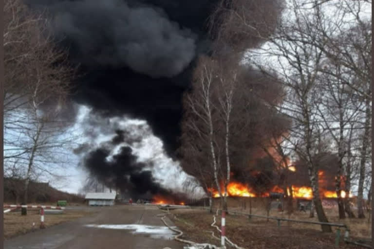 The Russian military says it has taken control of a strategic airport just outside the Ukrainian capital and cut Kyiv off from the west. The airport in Hostomel has a long runway capable of accommodating heavy transport planes.