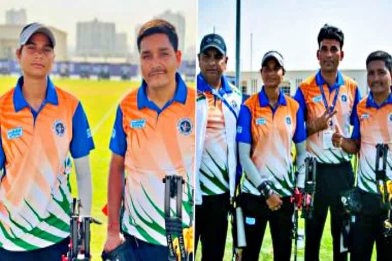 Compound Mixed Team Open Event  India  Jyoti Baliyan  Shyam Sundar Swamy  World Para Archery Championship  कंपाउंड मिश्रित टीम ओपन स्पर्धा  खेल तीरंदाजी पैरा लीड भारत  ज्योति बालियान  विश्व पैरा तीरंदाजी चैम्पियनशिप  श्याम सुंदर स्वामी