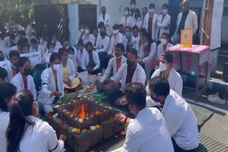 ayurvedic junior doctors on strike