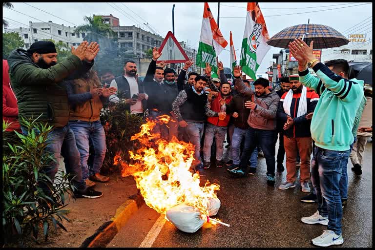 congress protest in una