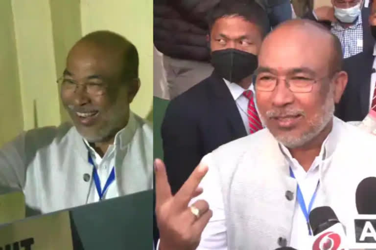 Voting begins, CM Biren Singh casts his Vote