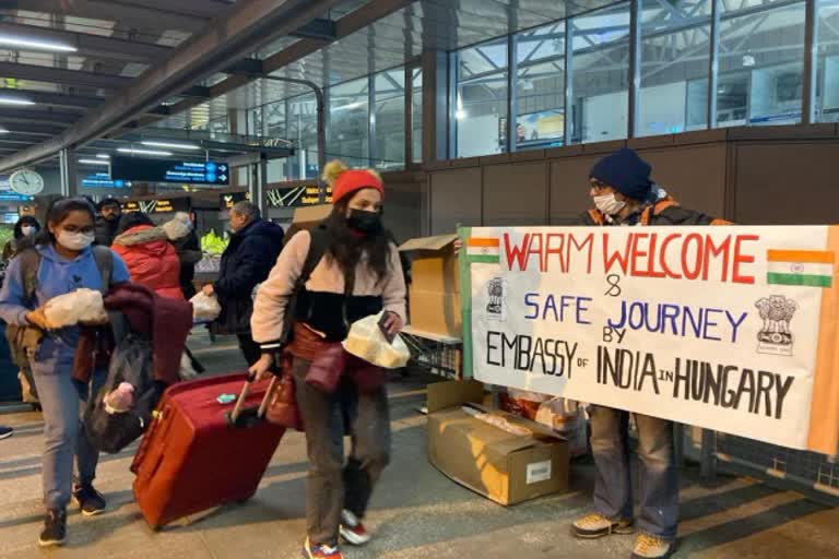 Operation Ganga flight takes off from Budapest 240 Indian nationals
