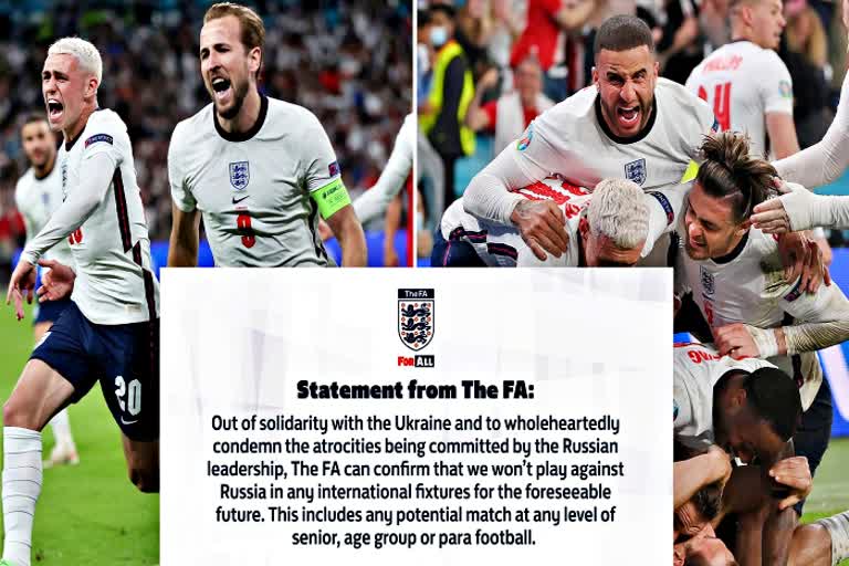 english football association  Russia  एफए  यूक्रेन हमला  इंग्लिश फुटबॉल एसोसिएशन  यूक्रेन हमले की निंदा  खेल समाचार  FA  Ukraine attack  English Football Association condemns Ukraine attack  Sports News