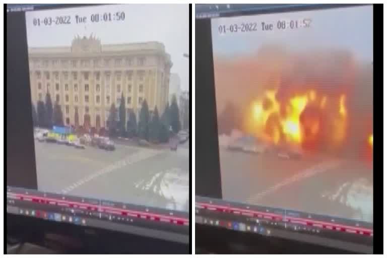 Russian Missile Blows Up Government Building