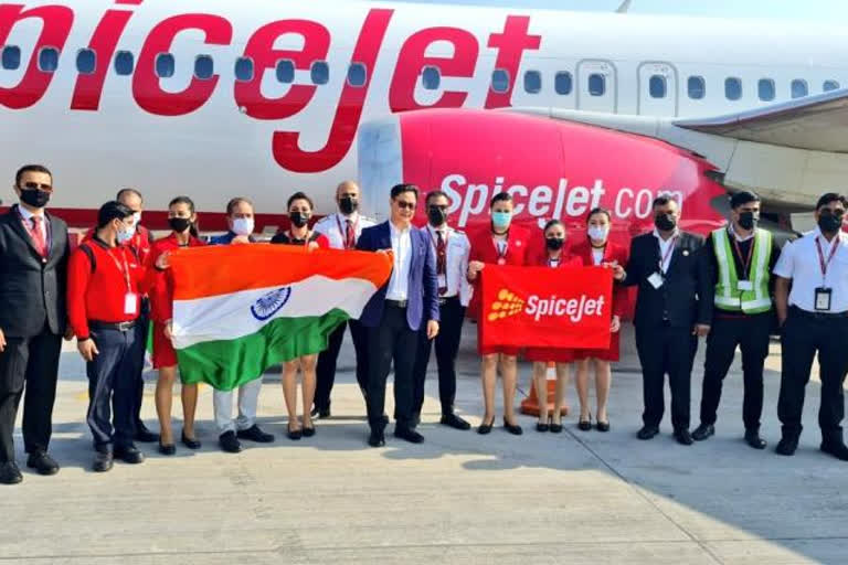 SpiceJet on Tuesday afternoon sent a plane to Kosice in Slovakia to evacuate Indians stranded in Ukraine due to the Russian military offensive