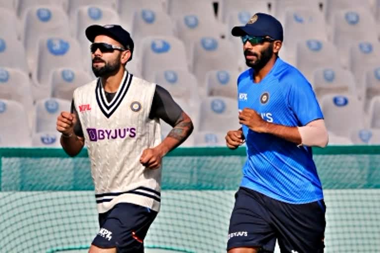 Jasprit Bumrah  Virat Kohli  Virat Kohli 100th Test  विराट कोहली  जसप्रीत बुमराह  क्रिकेट न्यूज  खेल समाचार  कोहली का 100वां टेस्ट  भारत बनाम श्रीलंका टेस्ट सीरीज  Cricket News  Sports News in Hindi  India vs Sri Lanka Test Series  Indian cricket team