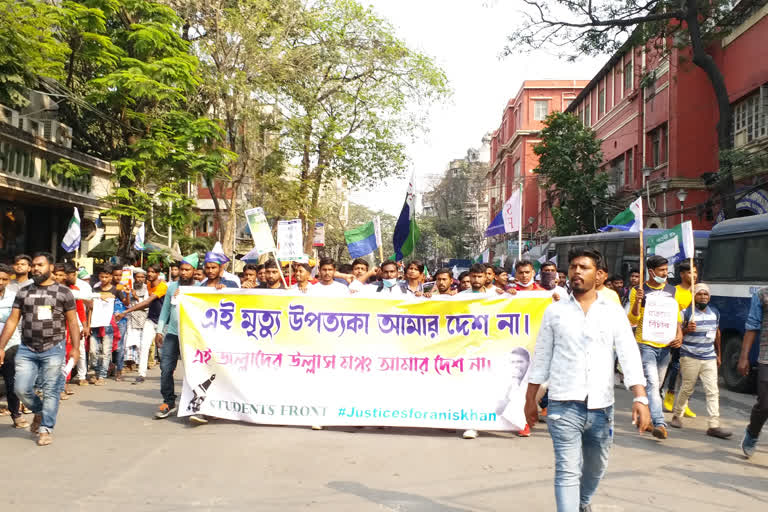Rally Against Anis Murder Case In Kolkata: انیس خان کے قتل کے خلاف کولکاتا میں ریلی، سی بی آئی جانچ کا مطالبہ