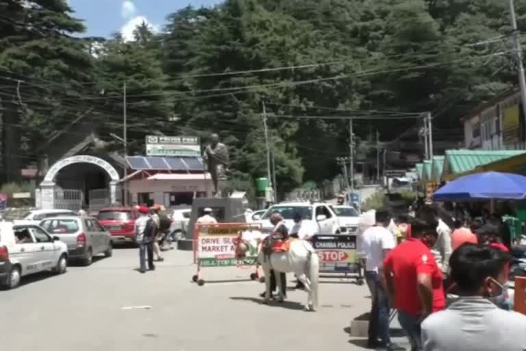 road construction in tourist place dalhousie