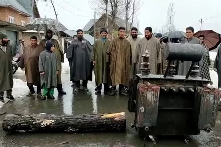 Protest Against PDD in Kulgam