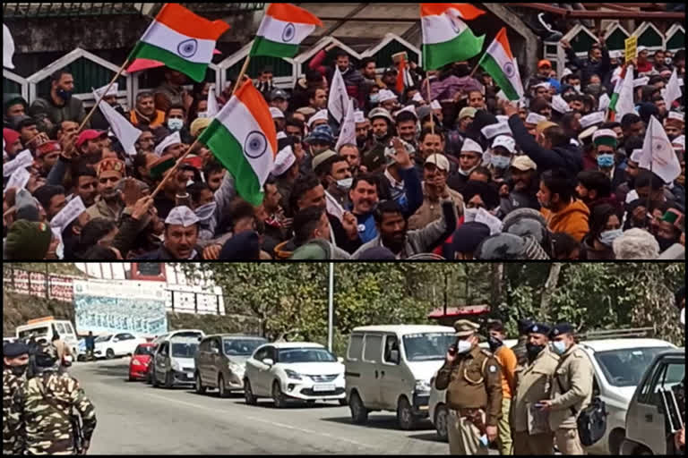 Employees Protest In Shimla