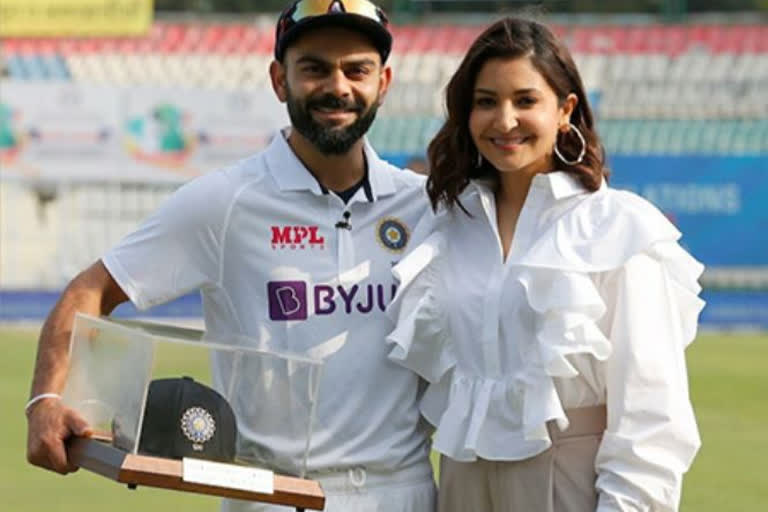 Virat Kohli 100th Test felicitation ceremony  anushka sharma at virat 100th Test felicitation ceremony  virat kohli 100th test  anushka virat latest news  വിരാട് കോലി 100-ാം ടെസ്റ്റ് മത്സരം  വിരാട് കോലി അനുഷ്‌ക ശർമ