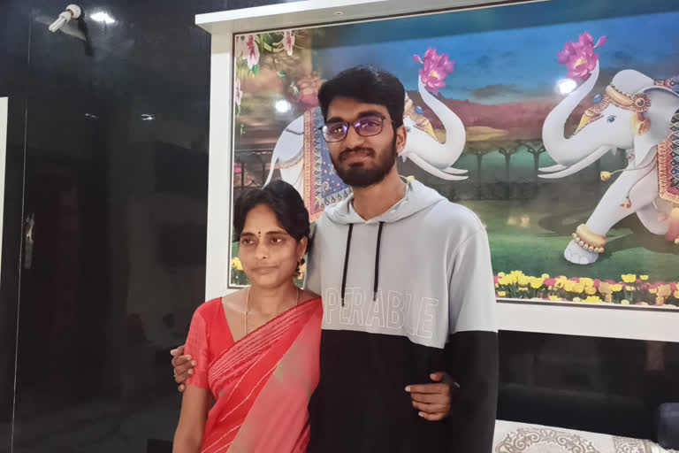 medicine student vinay reached to home town bodhan from Ukraine