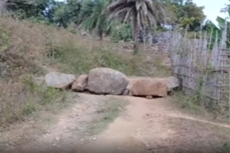 Defeated Sarpanch candidate digs road and puts boulders on road to disrupt communication