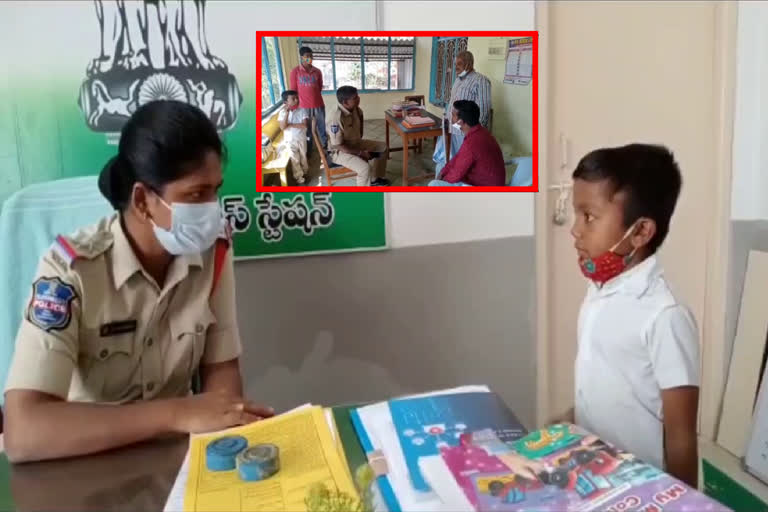 3rd class student complaint to police on his teacher in bayyaram