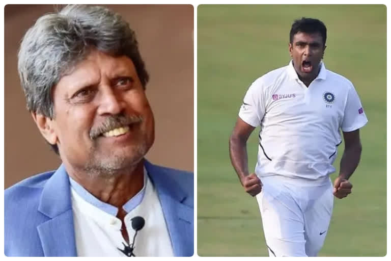 Kapil Dev reacts after R Ashwin broke his record