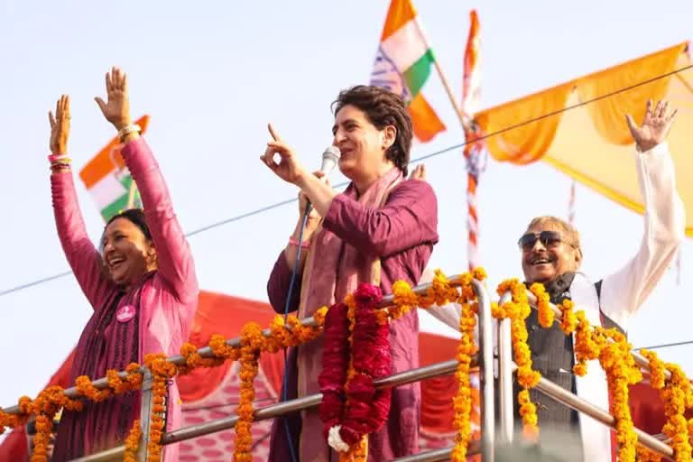 Priyanka Gandhi march in Lucknow