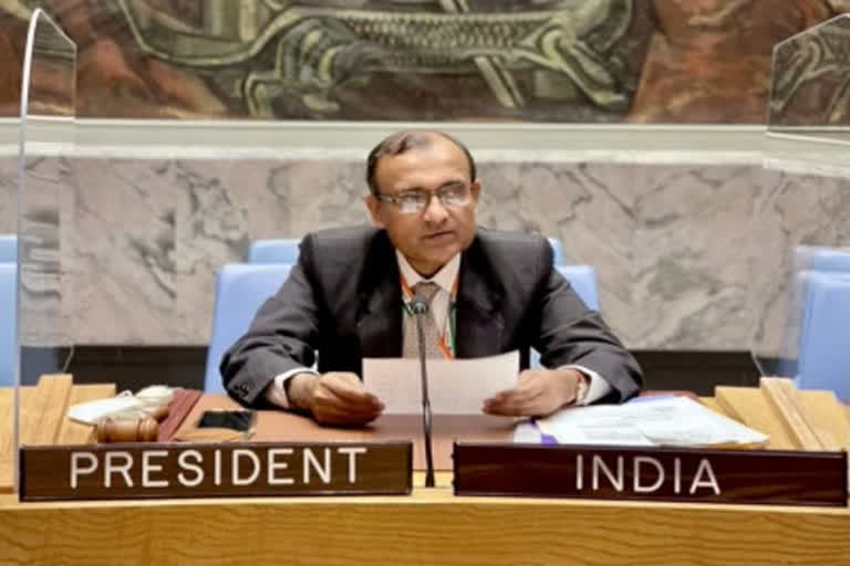 TS Tirumurti at UNSC meeting