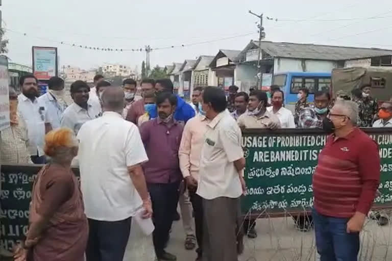 Demolition of buildings and sheds at Gaddiannaram Fruit Market