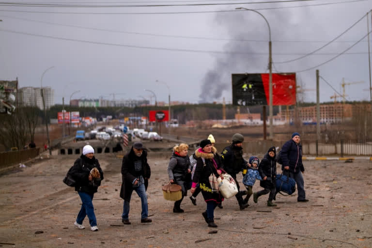 The Russian onslaught has forced 2 million people to flee Ukraine, U.N. officials said Tuesday, but has trapped others inside besieged cities that are running low on food, water and medicine amid the biggest ground war in Europe since World War II