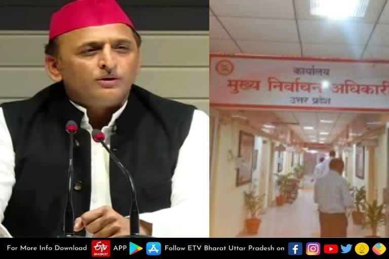 Lko  lucknow latest news  etv bharat up news  UP Assembly Election 2022  Uttar Pradesh Assembly Election 2022  UP Election Results 2022  यूपी विधानसभा चुनाव 2022  up assembly election 2022  UP Election 2022  यूपी का सियासी रण 2022  वाराणसी EVM मामला  चुनाव आयोग ने दिया ये जवाब  सपा अध्यक्ष अखिलेश यादव  अखिलेश यादव ने लगाया था बड़ा आरोप  Election Commission  Varanasi EVM case  Akhilesh Yadav had made a big allegation  वाराणसी में EVM  सपा अध्यक्ष अखिलेश यादव  इलेक्ट्रॉनिक वोटिंग मशीन  जिला निर्वाचन अधिकारी  इलेक्ट्रॉनिक वोटिंग मशीन स्ट्रॉंग रूम  जिला मजिस्ट्रेट वाराणसी