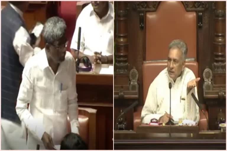 Legislative council chairman basavaraj horatti unsatisfied for minister absent in session