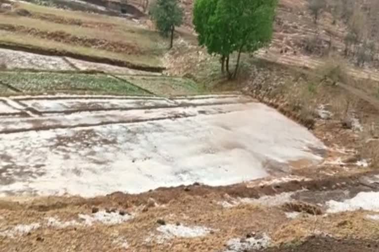 Heavy hailstorm Bopkhel