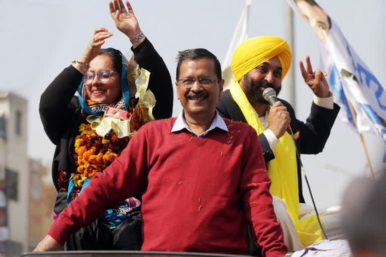 AAP crosses majority mark in early trends in Punjab Assembly poll results