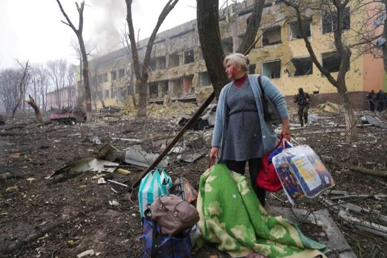 A Russian airstrike devastated a maternity hospital Wednesday in the besieged port city of Mariupol amid growing warnings from the West that Moscow's invasion is about to take a more brutal and indiscriminate turn
