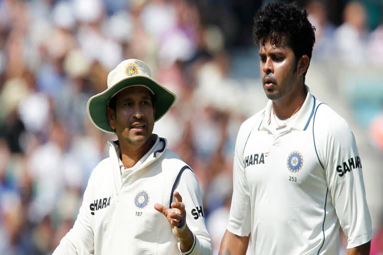 Sachin Tendulkar  S Sreesanth  Sachin Tendulkar Congratulates Sreesanth on Retirement  Sreesanth Retirement  എസ് ശ്രീശാന്ത്  സച്ചിന്‍ ടെണ്ടുല്‍ക്കര്‍  എസ് ശ്രീശാന്ത് വിരമിച്ചു  ശ്രീശാന്തിന് ആശംസകളുമായി സച്ചിന്‍