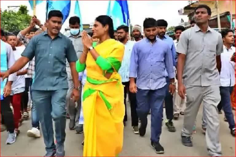 Sharmila yatra in Telangana