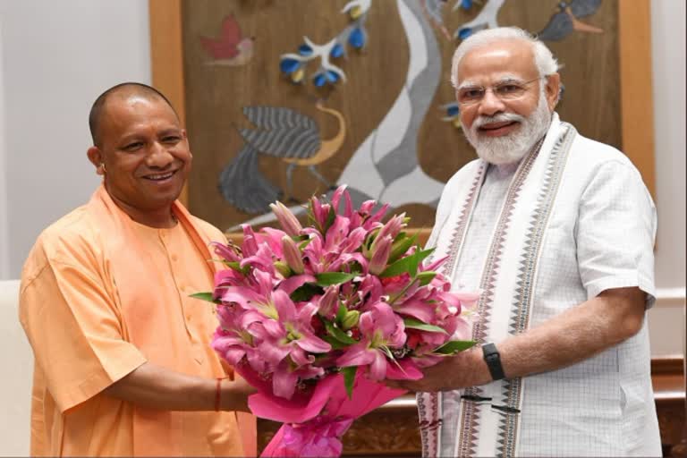 UPs future CM Yogi Adityanath arrives to meet PM Modi