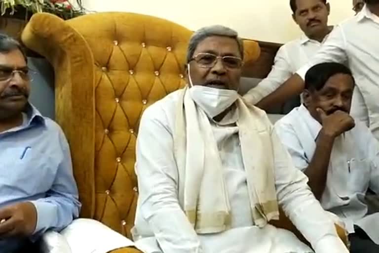 Opposition leader Siddaramayya