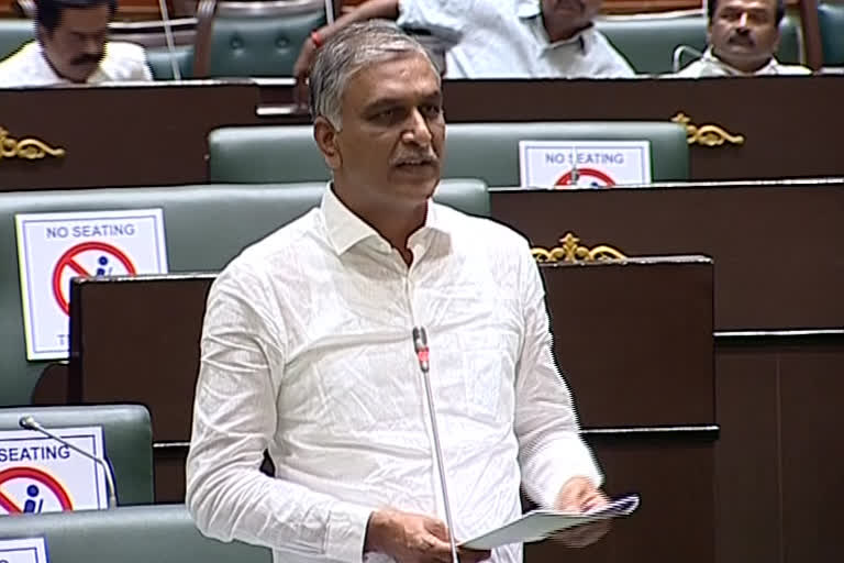 Minister harish rao talk about projects  in assembly sessions  2022