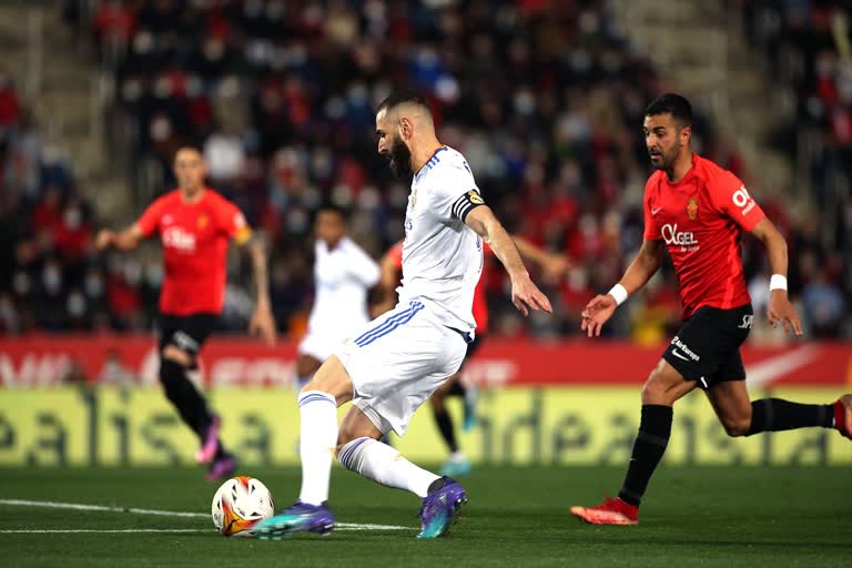 Karim Benzema  Real Madrid Beat Mallorca  vinicius jr  റയൽ മാഡ്രിഡ്-മയോർക്ക  കരീം ബെൻസീമ  വിനീഷ്യസ് ജൂനിയര്‍