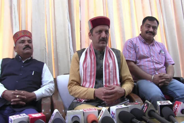 Rakesh Sharma held press conference in Mandi