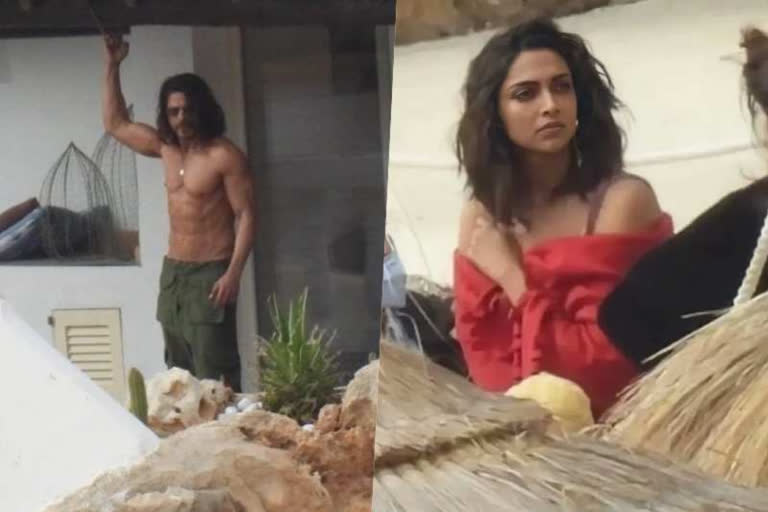 In leaked pics from Pathaan sets, SRK flaunts ripped abs, Deepika