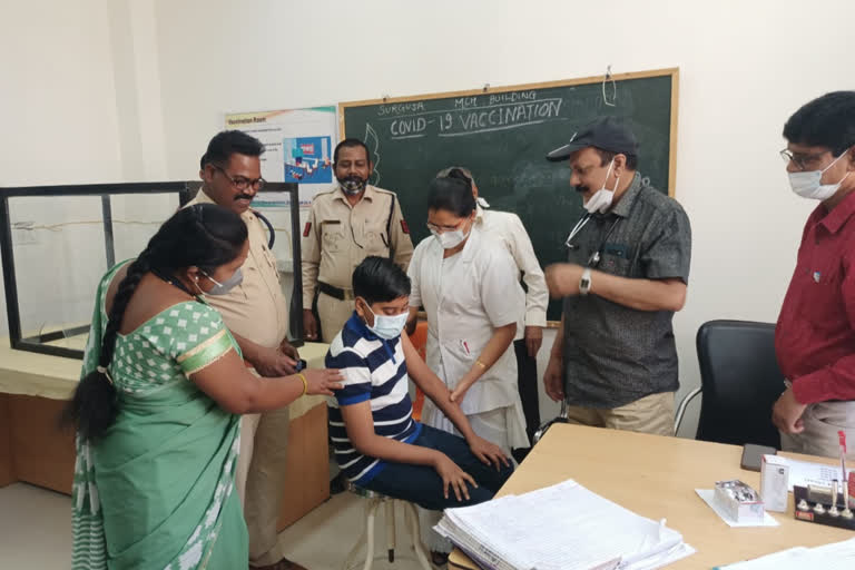 Corbevax vaccine given to children in Surguja