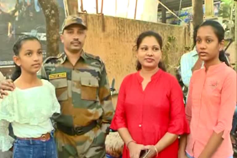 Retired Soldier watch James movie in military uniform at Belgaum