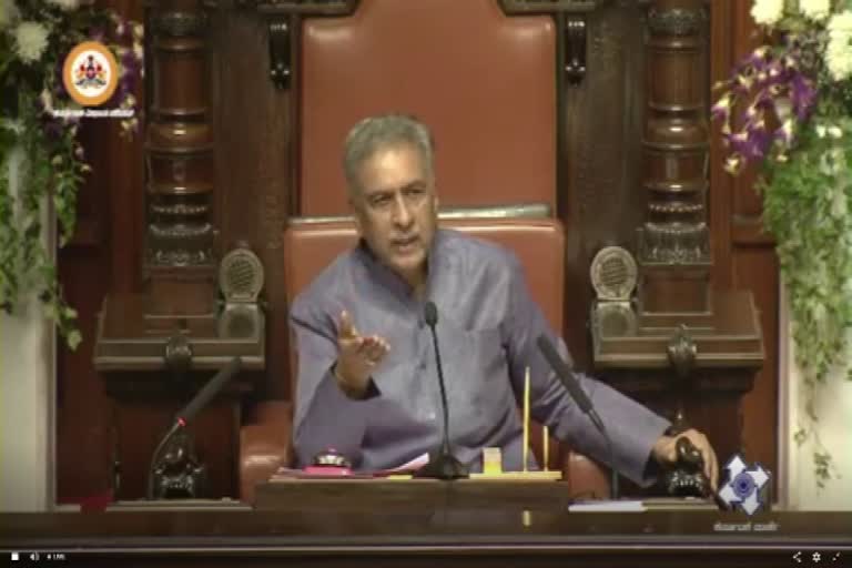 legislative council chairman basavaraj horatti unsatisfied in session