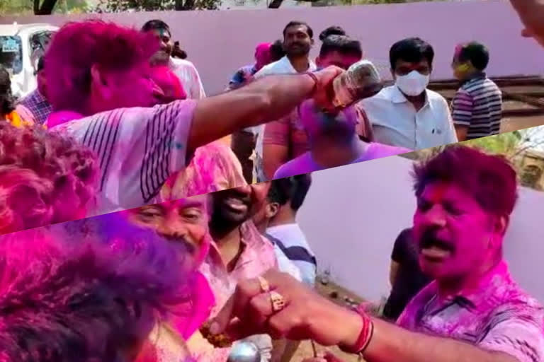 MLA Shankar Nayak Holi Celebrations Controversial in mahaboobabad