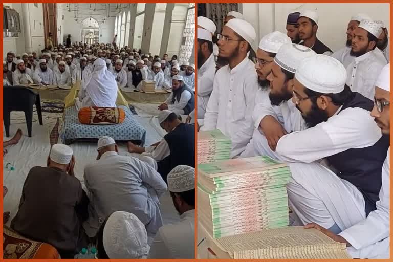 میرٹھ میں مدرسہ دارالعلوم جامع مسجد میں اسناد تقسیم کے ساتھ دستار بندی